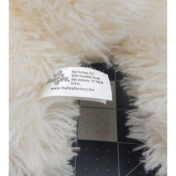 Toy Factory Sitting Dog Plush Stuffed White Brown Ears Embroidered Eyes 2011 - Picture 6 of 9